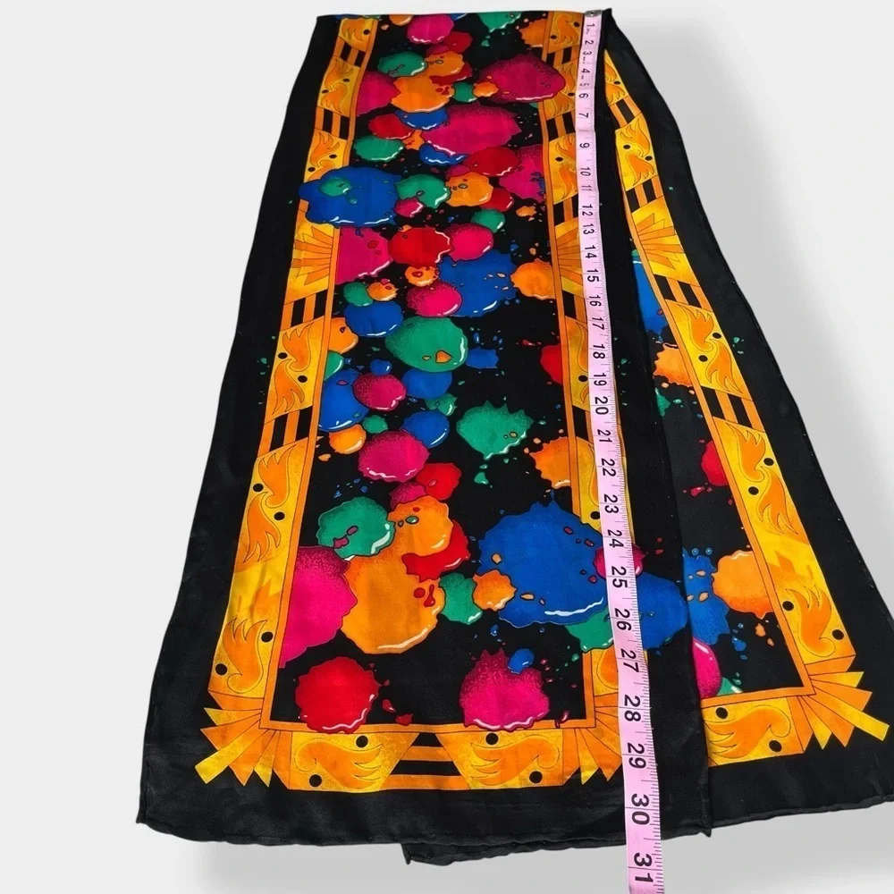 Rush Limbaugh Silk Scarf No Boundaries Paint Splatter Abstract
